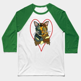 I Love Tortoise Shell Cats Baseball T-Shirt